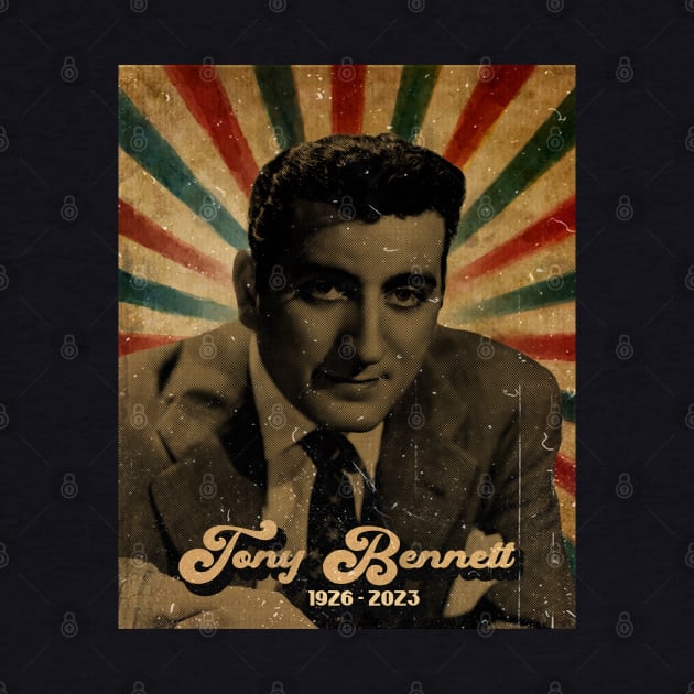 RIP Tony Bennett 1926 - 2023 // Photo Vintage Retro Look Fan Design by Janji Joni